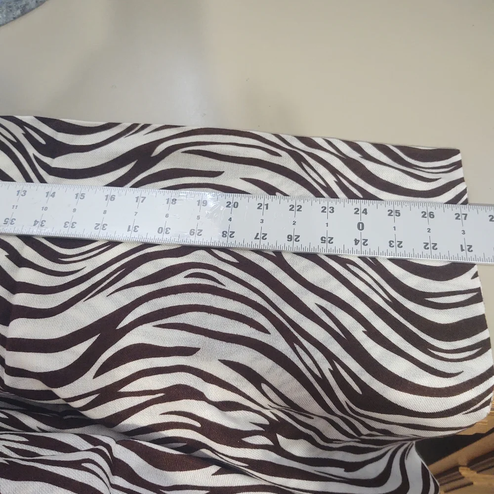 Tiger Striped Pashmina Brown & White